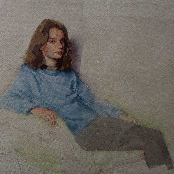 Robbie Wraith 'Sally' water colour portrait
