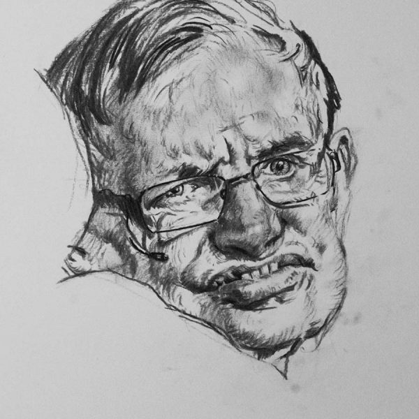 David Cobley ‘Stephen Hawking CH’ David Cobley 'Stephen Hawking CH' portrait drawing