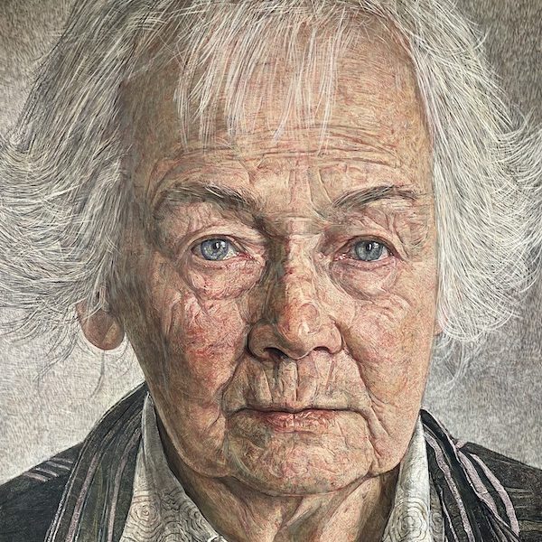 One of a series of portraits of Margaret that Antony has painted thoughout her life in egg tempera