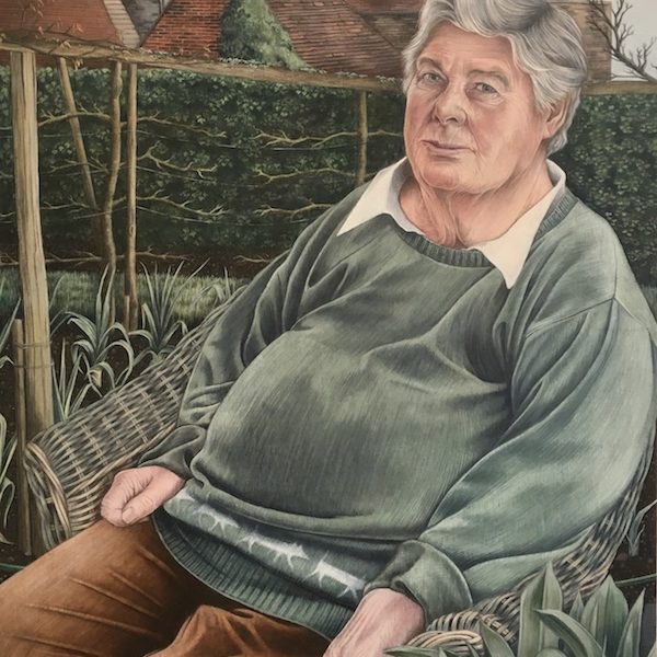 Emma Wesley 'Mrs Ward' a portrait painting in acrylic