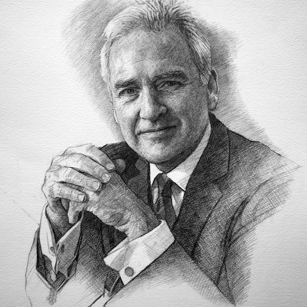Mark Roscoe 'Mr Ian Creagh' pencil portrait drawing