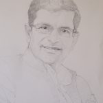 Sketch for Professor Shitij Kapur by Paul Brason RP