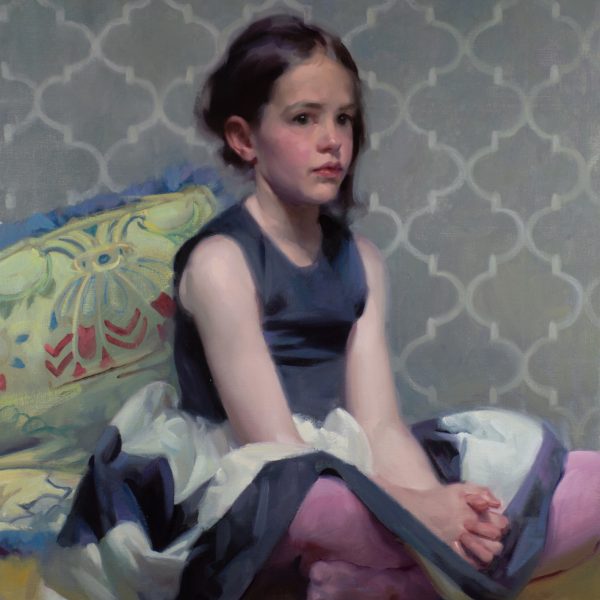 Oil portrait of a young girl by Frances Bell