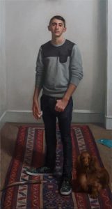Jamie Routley, Alex Liederman at 17 with his daschhund dog