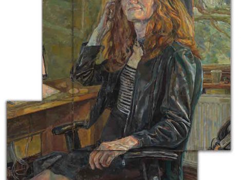 portrait prize winner Daphne Todd, Professor Susan Smith, Mistress of Girton, a portrait in a non rectangular format