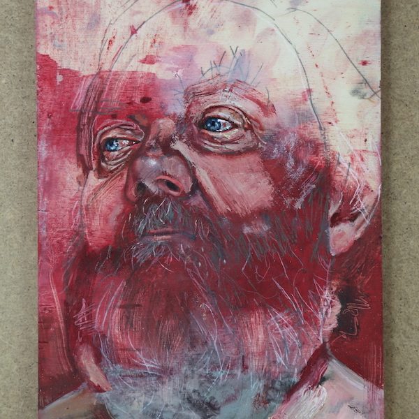 Emma Hopkins, Induced coma 31x19cm oil and pencil on board