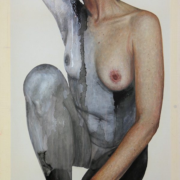 Emma Hopkins, Uta 125x57cm mixedmedia on polyester