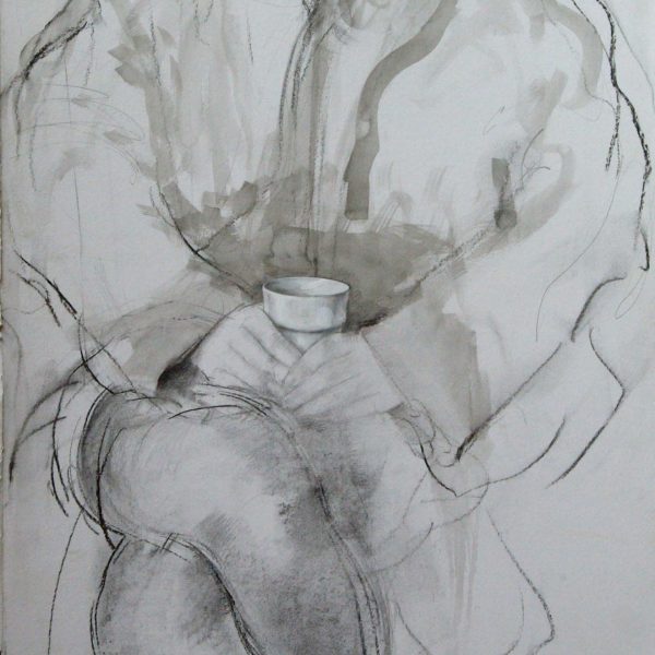 Anthony Connolly, mixed media portrait drawing