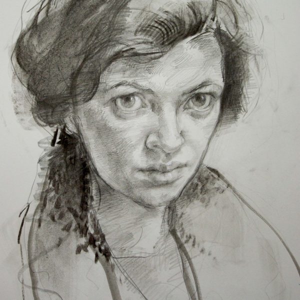 Anthony Connolly, Noni March 2014 mixed media portrait drawing, adult