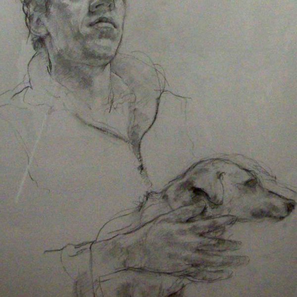 Anthony Connolly, portrait with a dog
