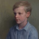 Frances Bell 'Young Boy' a head and shoulders portrait commission