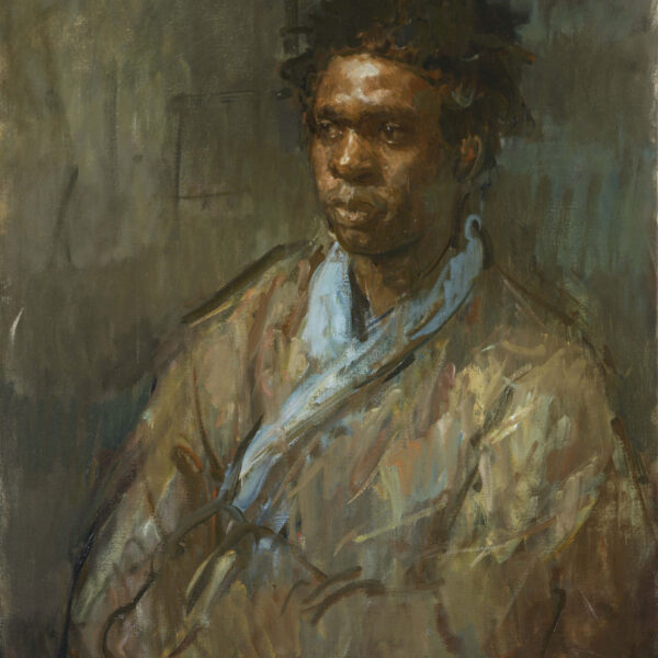 Portrait of Olivier in a Bhutanese silk coat