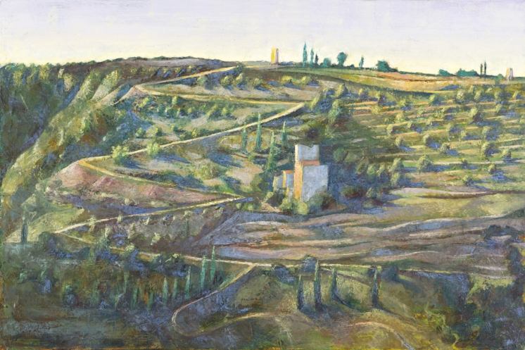 Toby Wiggins, The Zig Zag Road, oil