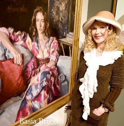 Photo Must Be Credited ©Edward Lloyd/Alpha Press 080000 08/05/2019 Basia Briggs with ÔRose at HoughtonÕ by Phoebe Dickinson at the Royal Society of Portrait Painters Annual Exhibition Private View 2019 held at the Mall Galleries in The Mall, London.