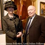 Photo Must Be Credited ©Edward Lloyd/Alpha Press 080000 08/05/2019 Lady Emma Fellowes, Lord Julian Fellowes at the Royal Society of Portrait Painters Annual Exhibition Private View 2019 held at the Mall Galleries in The Mall, London.