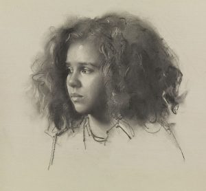 Robbie Wraith 'Esther' winner of the Prince of Wales Prize for Portraiture
