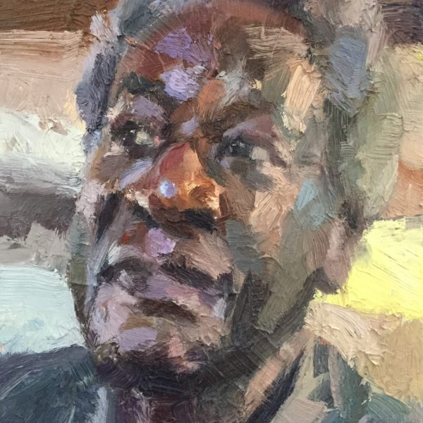 Tim Benson ‘Agenda, photographer, Tottenham’ A portrait painting of a man