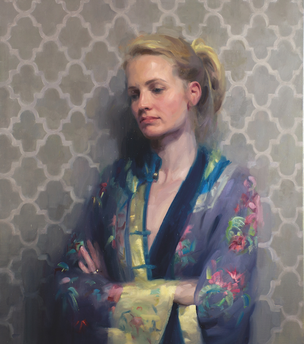 Image of a half length portrait by Frances Bell which will be in the 2020 RSPP Annual Exhibition