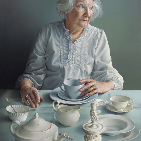 Miriam Escofet ‘An angel at My Table’ Miriam Escofet 'An Angel at My Table oil on linen over panel 100 x 70 cm winner of the BP Portrait Award 2018