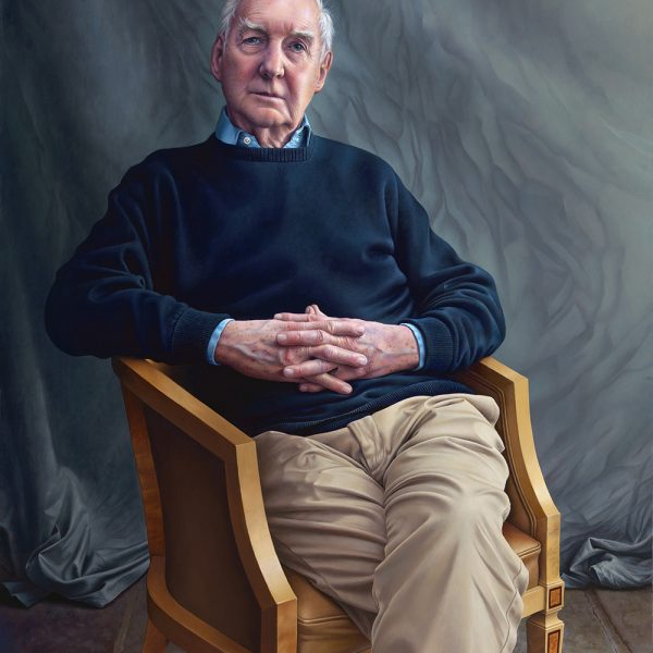 Miriam Escofet ‘Derek Allen’ Miriam Escofet 'Derek Allen' a portrait commission in oil on linen over panel 75 x 61 cm