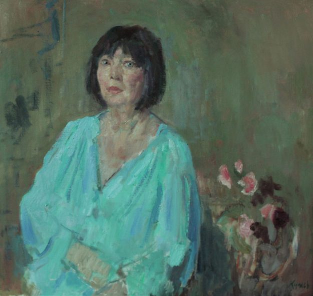 Self portrait by Kathryn Kynoch exhibited Royal Society of Portrait Painters 2021
