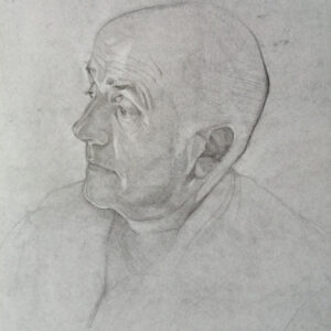 Toby Wiggins (Member) - Preparatory Study Of Russell Woodham The Dorset Hedgelayer