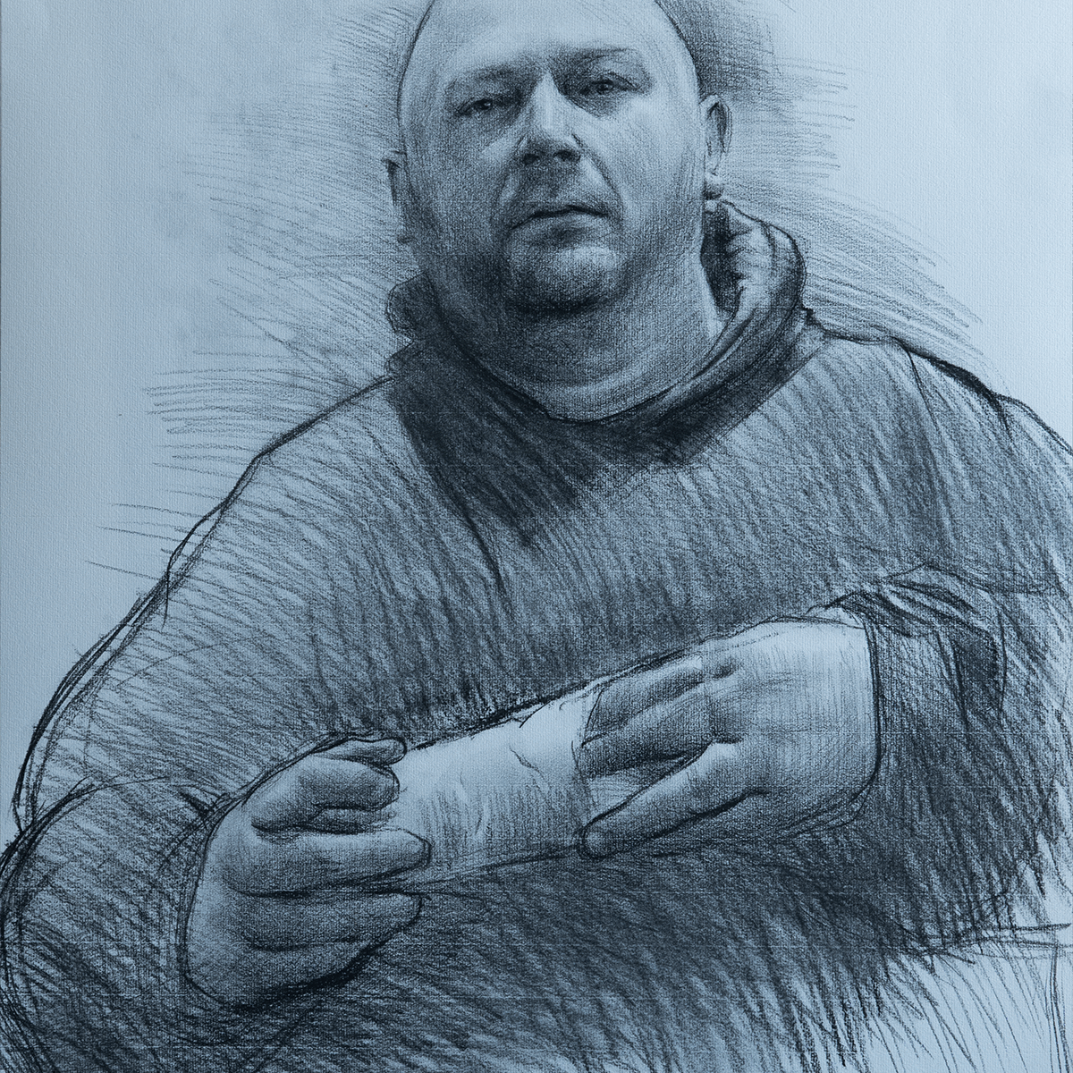 Sam Clayden, Rob Cleaning a Glass, 87901