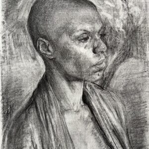 David Caldwell - Head In A Painting, (Portrait Of Aisha)