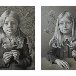 Miriam Escofet - Layout Drawings A And B For A Portrait Of Elara