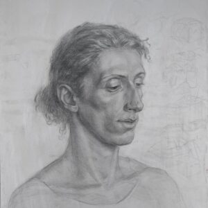Michał Kowaluk - Portrait Of A Young Man With Sharp Features